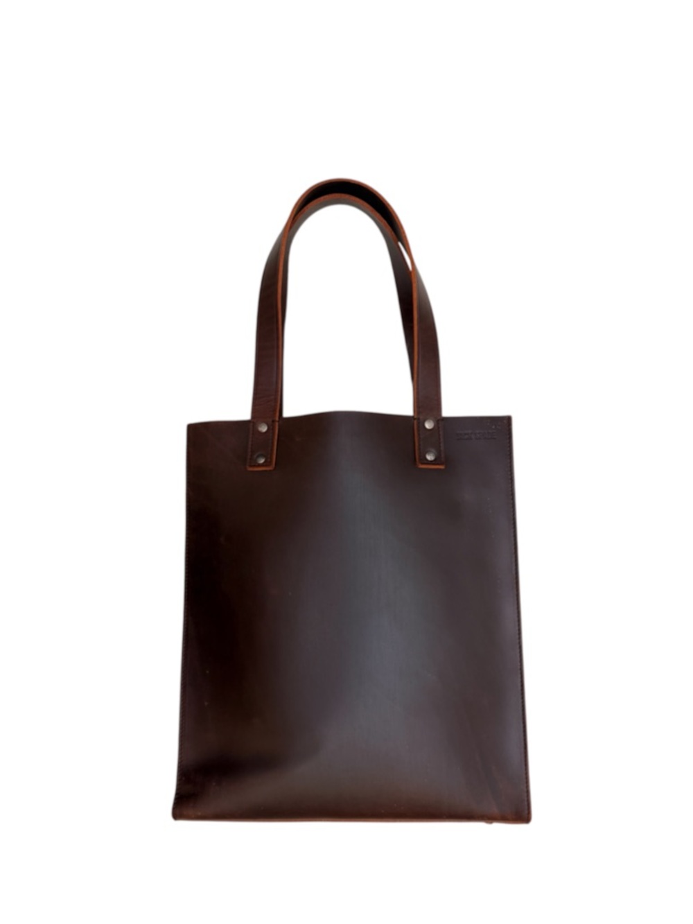 JACK SPADE - DARK BROWN ALL LEATHER TOTE BAG “RARE”